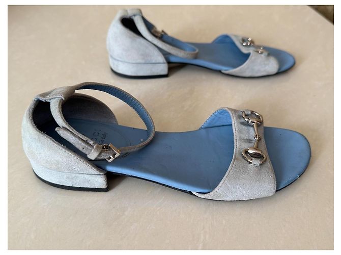 Sandali Gucci in pelle blu per bambini taglia 32 - vista 3