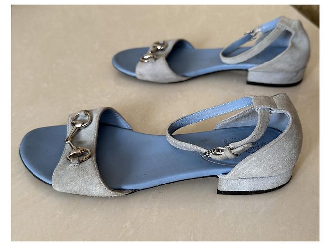 Sandali Gucci in pelle blu per bambini taglia 32 - vista 4