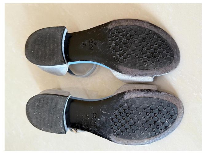 Sandali Gucci in pelle blu per bambini taglia 32 - vista 6
