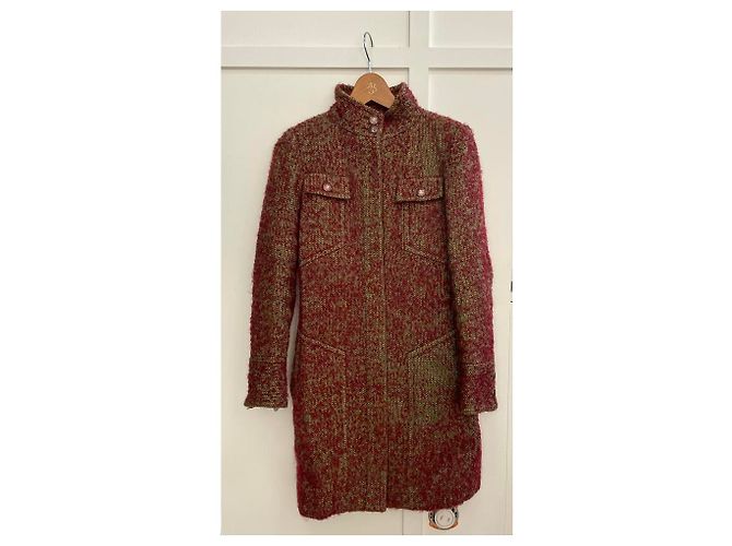 Abrigo Chanel de tweed de lana rojo Roja - vista 2