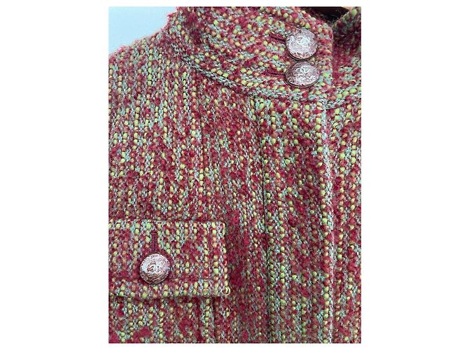 Abrigo Chanel de tweed de lana rojo Roja - vista 4