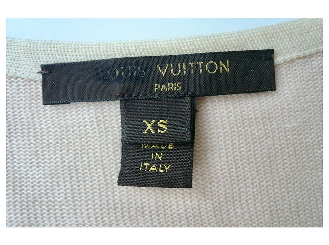LOUIS VUITTON Beige Pink Sequin Linen Tank Top TXS - view 4