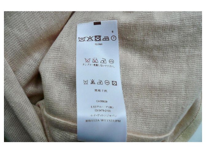 LOUIS VUITTON Beige Pink Sequin Linen Tank Top TXS - view 7