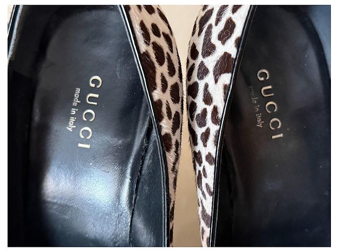 Tacchi Gucci in pelle marrone - vista 8