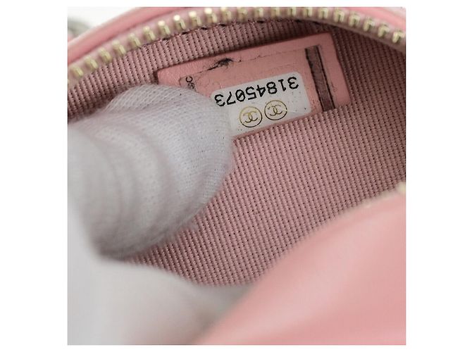 Clutch Rotondo Chanel 19 in Pelle Trapuntata con Catena Rosa - vista 7
