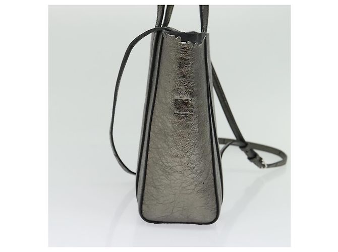 Everyday BALENCIAGA Borsa Tote XS in pelle argento Auth hk2944 - vista 3