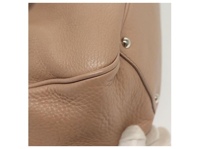 Borsa a mano Gancini in pelle rosa argento Auth 138865 di Salvatore Ferragamo - vista 15
