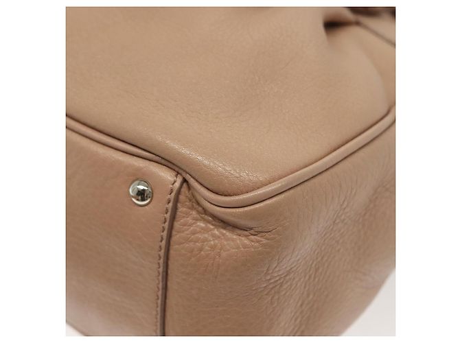 Borsa a mano Gancini in pelle rosa argento Auth 138865 di Salvatore Ferragamo - vista 16