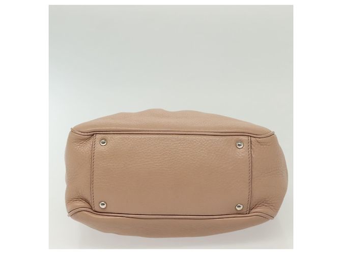 Borsa a mano Gancini in pelle rosa argento Auth 138865 di Salvatore Ferragamo - vista 5