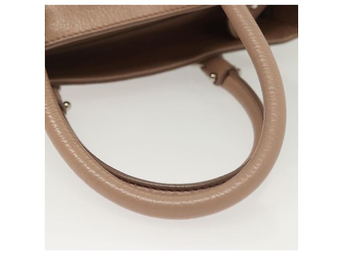 Borsa a mano Gancini in pelle rosa argento Auth 138865 di Salvatore Ferragamo - vista 7