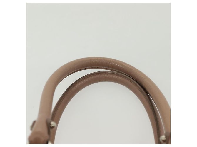 Borsa a mano Gancini in pelle rosa argento Auth 138865 di Salvatore Ferragamo - vista 8