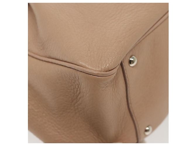 Borsa a mano Gancini in pelle rosa argento Auth 138865 di Salvatore Ferragamo - vista 9