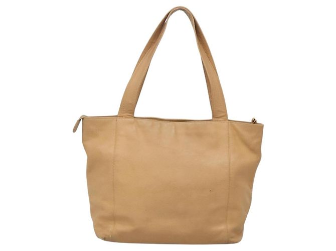 CHANEL COCO Borsa Tote in Pelle Caviar Beige Oro CC Auth BA4943 D'oro - vista 2
