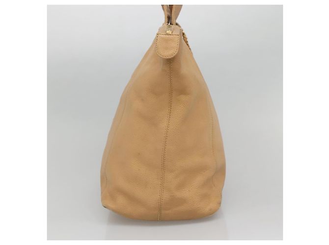 CHANEL COCO Borsa Tote in Pelle Caviar Beige Oro CC Auth BA4943 D'oro - vista 4