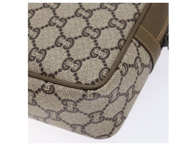 GUCCI GG Plus Supreme Clutch Bag PVC Beige Auth ep10321 - vista 10