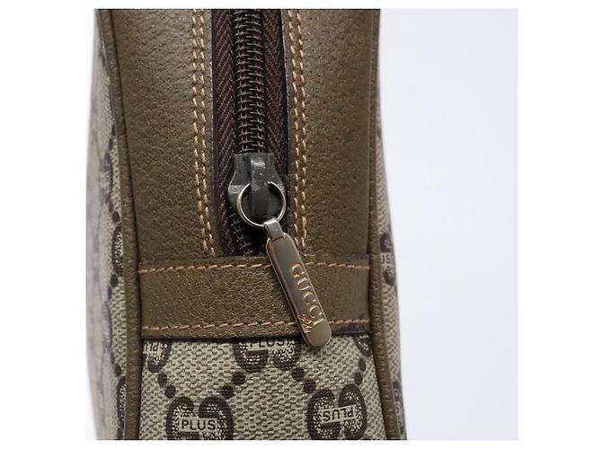 GUCCI GG Plus Supreme Clutch Bag PVC Beige Auth ep10321 - vista 12