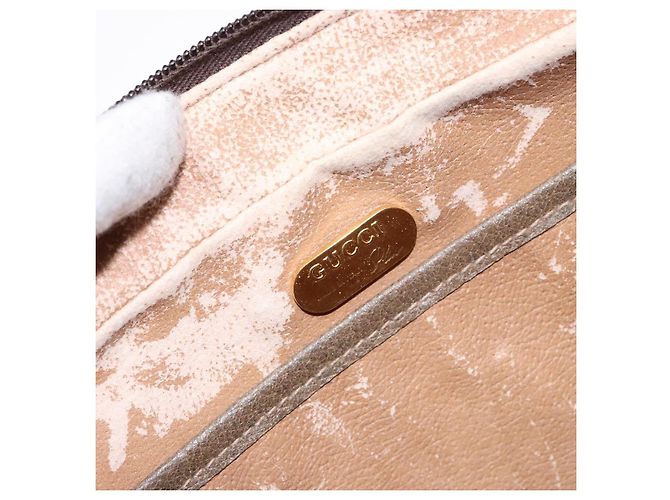 GUCCI GG Plus Supreme Clutch Bag PVC Beige Auth ep10321 - vista 14
