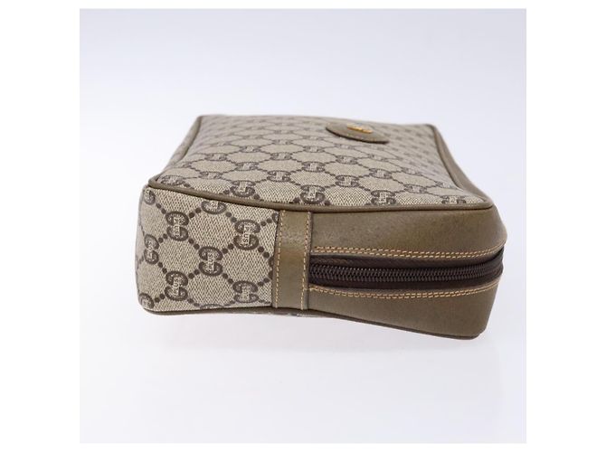 GUCCI GG Plus Supreme Clutch Bag PVC Beige Auth ep10321 - vista 4