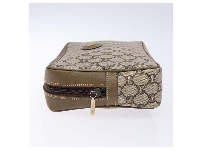 GUCCI GG Plus Supreme Clutch Bag PVC Beige Auth ep10321 - vista 5