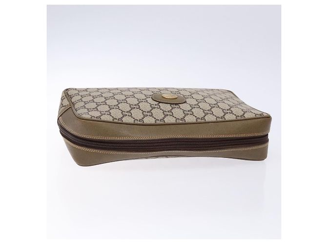 GUCCI GG Plus Supreme Clutch Bag PVC Beige Auth ep10321 - vista 6