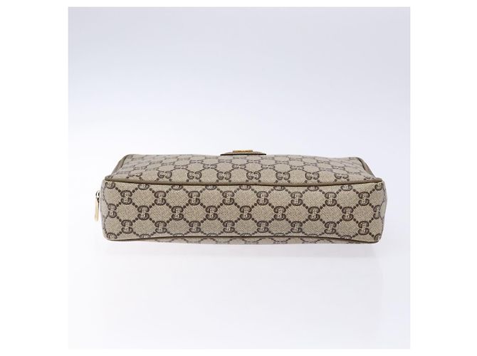 GUCCI GG Plus Supreme Clutch Bag PVC Beige Auth ep10321 - vista 7