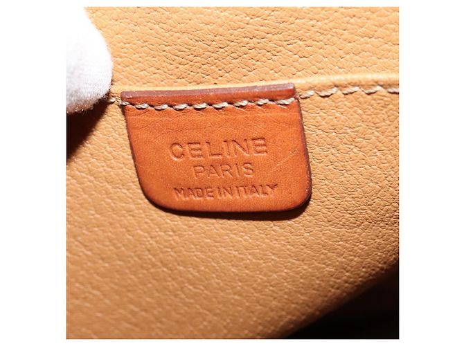 Céline Zaino CELINE in pelle PVC marrone oro Auth 138816 D'oro - vista 17