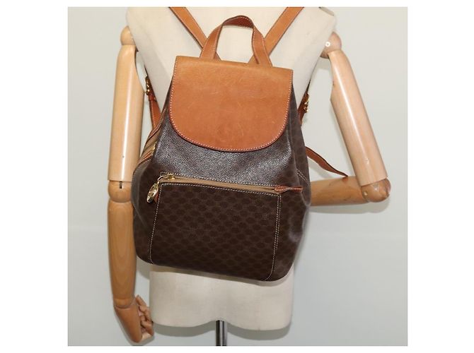 Céline Zaino CELINE in pelle PVC marrone oro Auth 138816 D'oro - vista 22