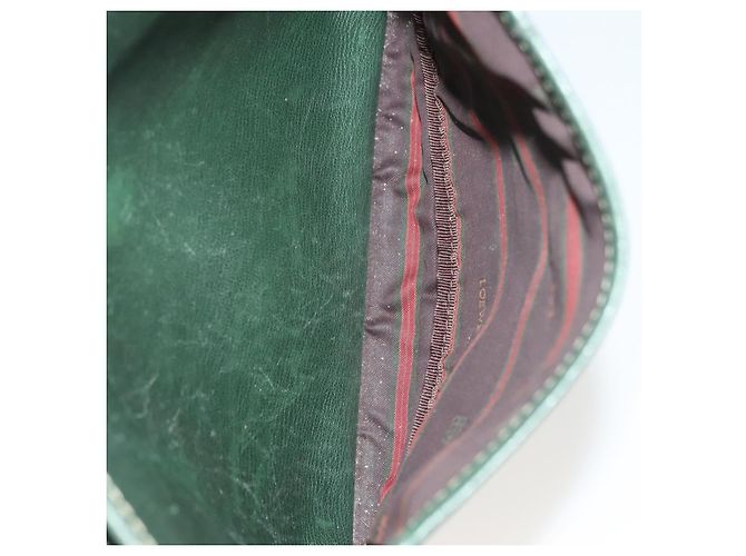 LOEWE Velazquez Borsa a Spalla in Pelle Verde Oro Auth bs28944 D'oro - vista 12
