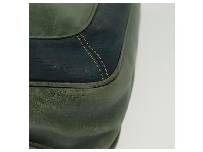 LOEWE Velazquez Borsa a Spalla in Pelle Verde Oro Auth bs28944 D'oro - vista 14