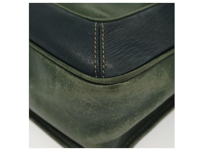 LOEWE Velazquez Borsa a Spalla in Pelle Verde Oro Auth bs28944 D'oro - vista 15