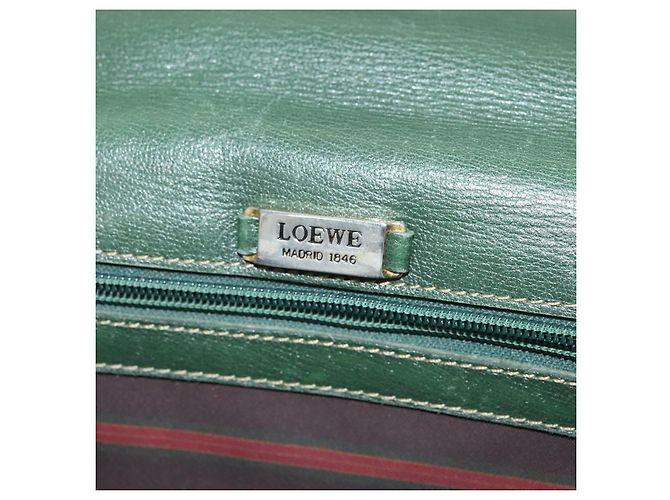 LOEWE Velazquez Borsa a Spalla in Pelle Verde Oro Auth bs28944 D'oro - vista 18