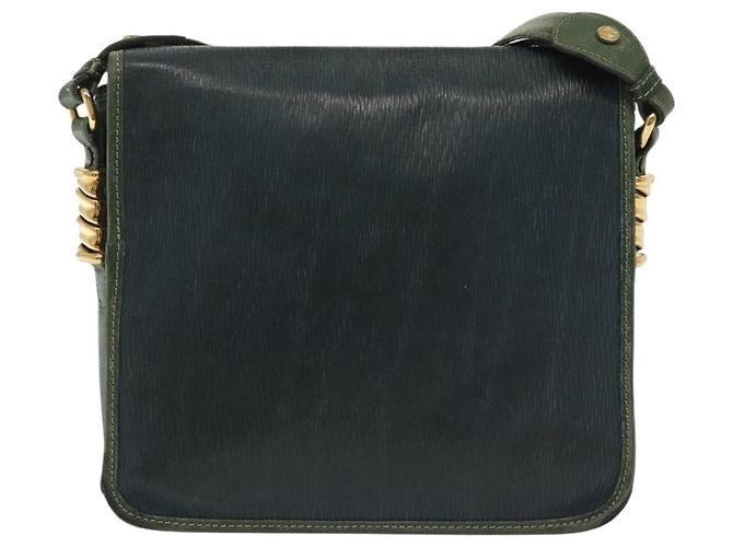 LOEWE Velazquez Borsa a Spalla in Pelle Verde Oro Auth bs28944 D'oro - vista 2