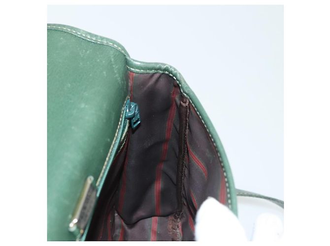 LOEWE Velazquez Borsa a Spalla in Pelle Verde Oro Auth bs28944 D'oro - vista 20