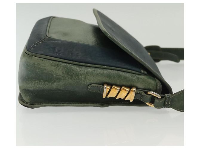 LOEWE Velazquez Borsa a Spalla in Pelle Verde Oro Auth bs28944 D'oro - vista 3