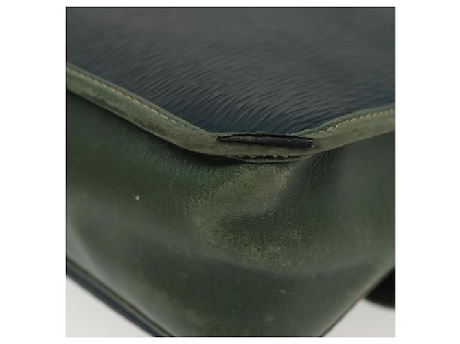 LOEWE Velazquez Borsa a Spalla in Pelle Verde Oro Auth bs28944 D'oro - vista 9