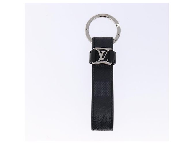 LOUIS VUITTON Portachiavi Dragonne Damier Graphite M62706 Auth LV sw1392M Damier ebene - vista 2