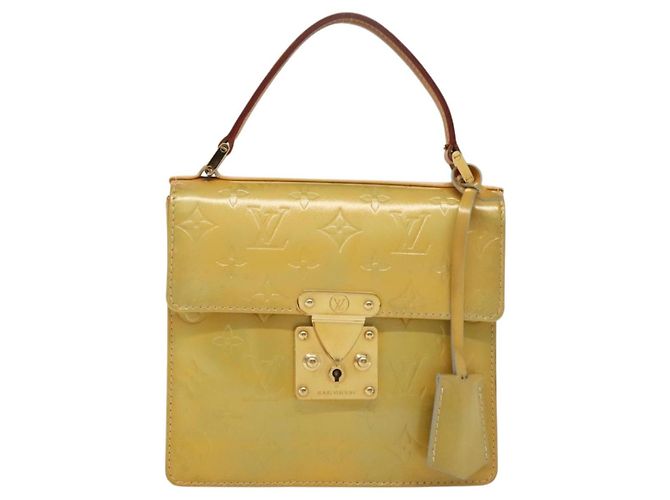 LOUIS VUITTON Borsa a mano Spring Street Monogram Vernis Grigio M91029 LV Auth 140066 - vista 13