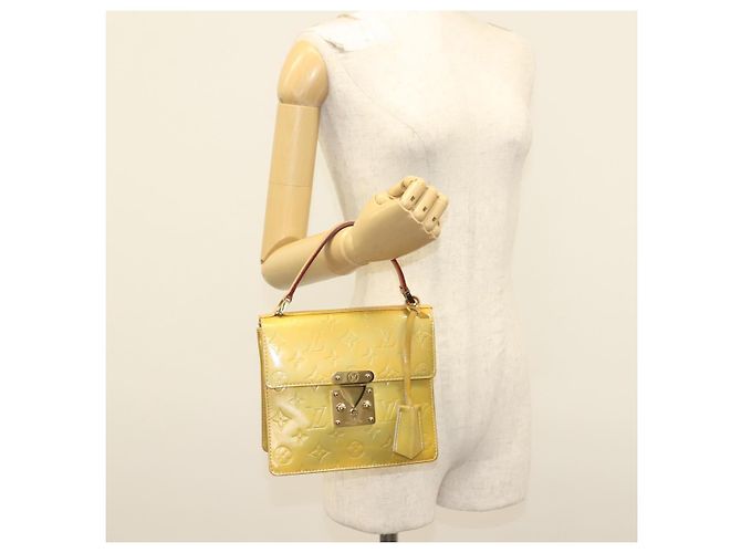LOUIS VUITTON Borsa a mano Spring Street Monogram Vernis Grigio M91029 LV Auth 140066 - vista 24