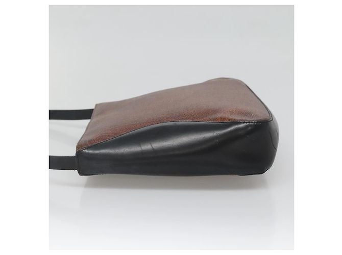 Borsa a Spalla ETRO in Pelle PVC Marrone Argento Auth bs28972 - vista 4