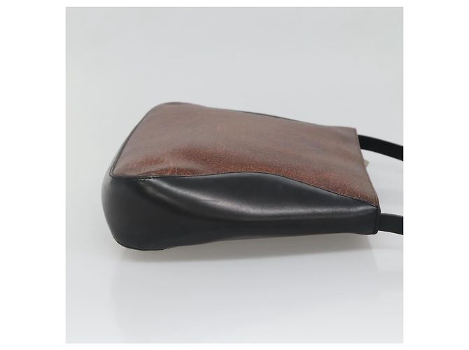 Borsa a Spalla ETRO in Pelle PVC Marrone Argento Auth bs28972 - vista 5