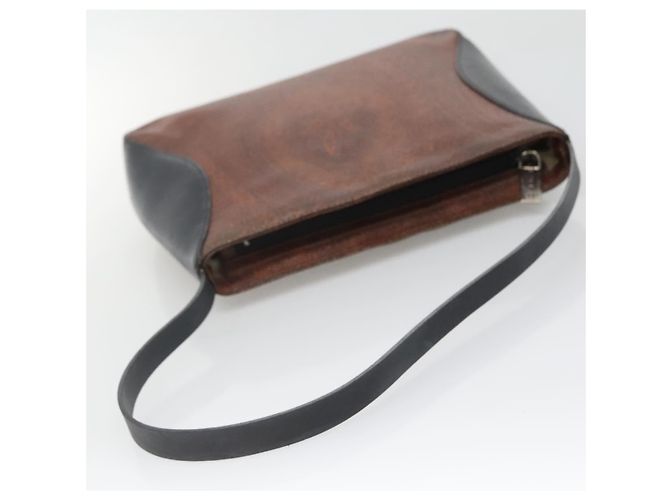 Borsa a Spalla ETRO in Pelle PVC Marrone Argento Auth bs28972 - vista 7