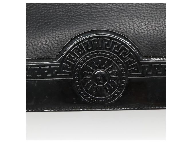 Borsa Tote in Pelle Nera e Oro Gianni Versace Auth BA5104 Nero D'oro - vista 17