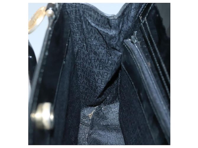 Borsa Tote in Pelle Nera e Oro Gianni Versace Auth BA5104 Nero D'oro - vista 18