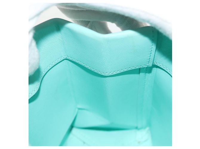 Autre Marque Tiffany&Co. Mini Borsa a Mano in Pelle 2in1 Blu Turchese Argento Auth 139063 - vista 22