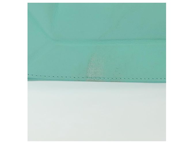 Autre Marque Tiffany&Co. Mini Borsa a Mano in Pelle 2in1 Blu Turchese Argento Auth 139063 - vista 4