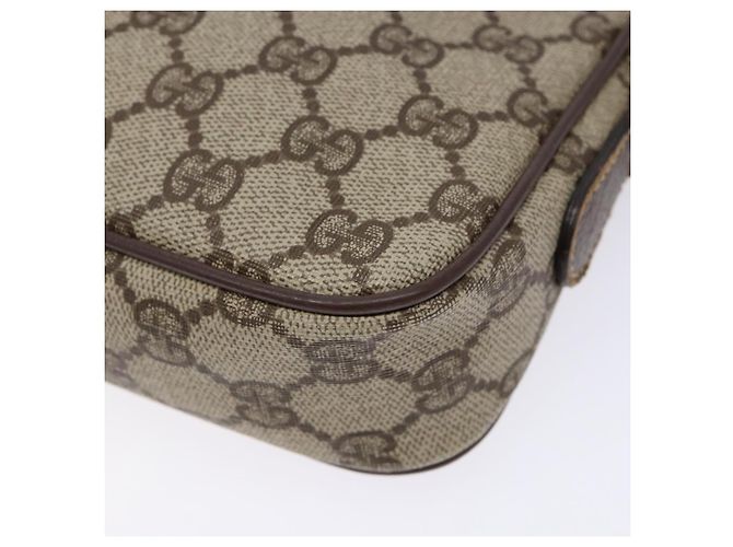 Gucci Borsa a Spalla GG Supreme PVC Beige Oro 007 115 6428 4002 Auth th6267 D'oro - vista 11