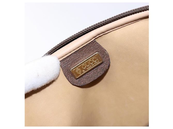 Gucci Borsa a Spalla GG Supreme PVC Beige Oro 007 115 6428 4002 Auth th6267 D'oro - vista 17
