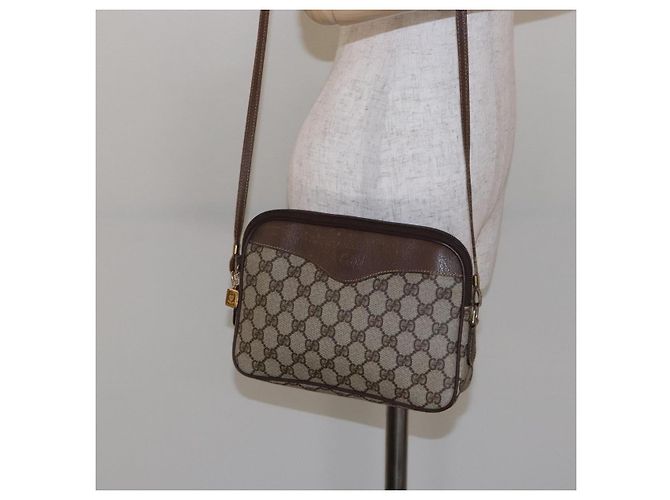 Gucci Borsa a Spalla GG Supreme PVC Beige Oro 007 115 6428 4002 Auth th6267 D'oro - vista 22