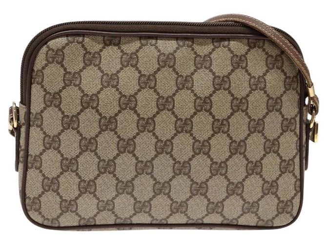 Gucci Borsa a Spalla GG Supreme PVC Beige Oro 007 115 6428 4002 Auth th6267 D'oro - vista 3