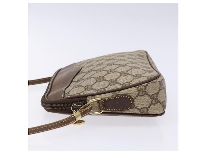 Gucci Borsa a Spalla GG Supreme PVC Beige Oro 007 115 6428 4002 Auth th6267 D'oro - vista 5